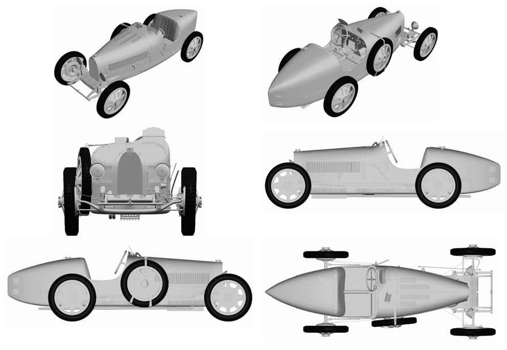 Vorsprung durch Bugatti Type 35 3D-Marke
